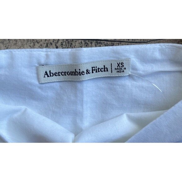 New Abercrombie Fitch White Puff Sleeve Crop Top Lined Size X-Small Festival - Picture 4 of 7